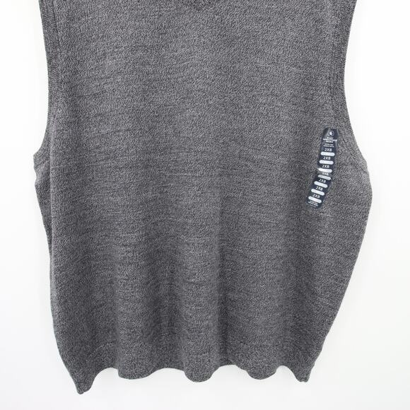 Hart Schaffner Marx Sweater Vest Gray Merino Wool Sleeveless Big & Tall 2XB - Picture 3 of 11